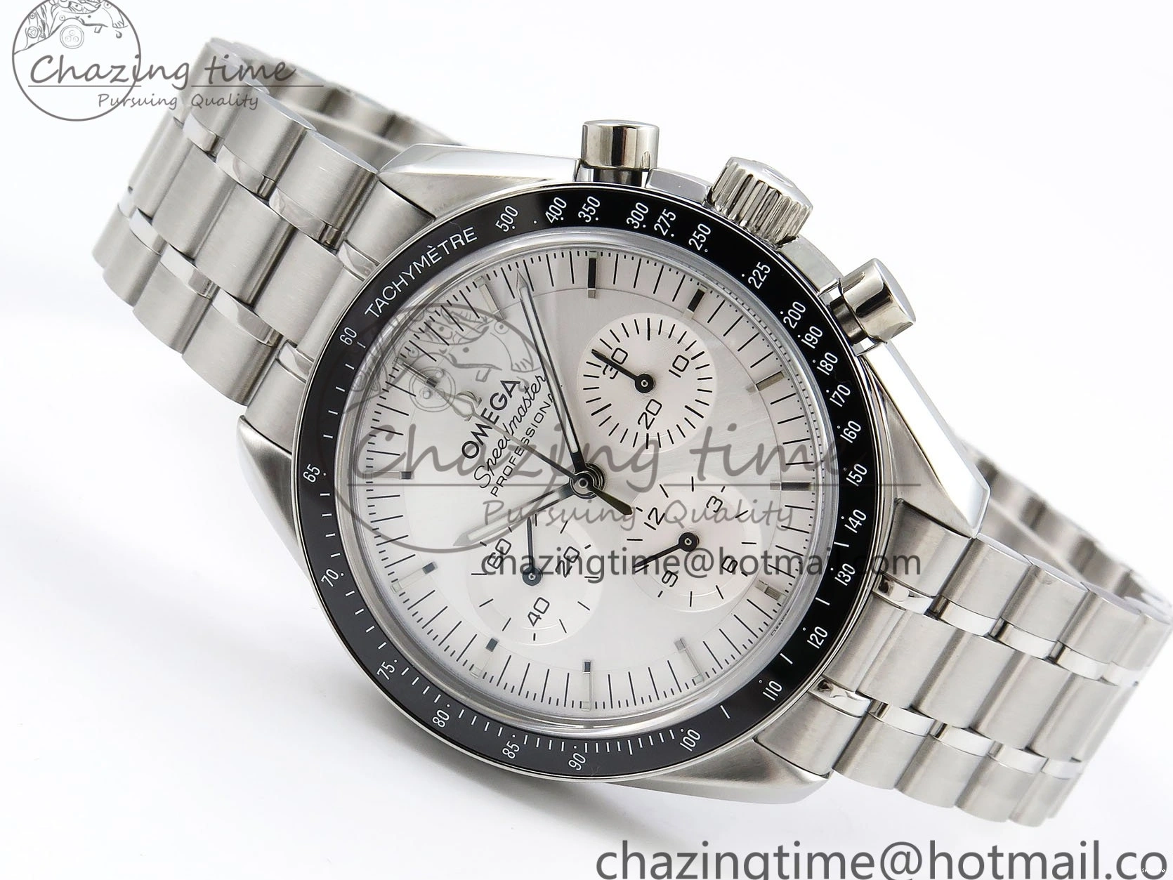 0304 Classic Speedmaster SS RMF Best Edition White Dial on SS Bracelet Lemania HW 7723